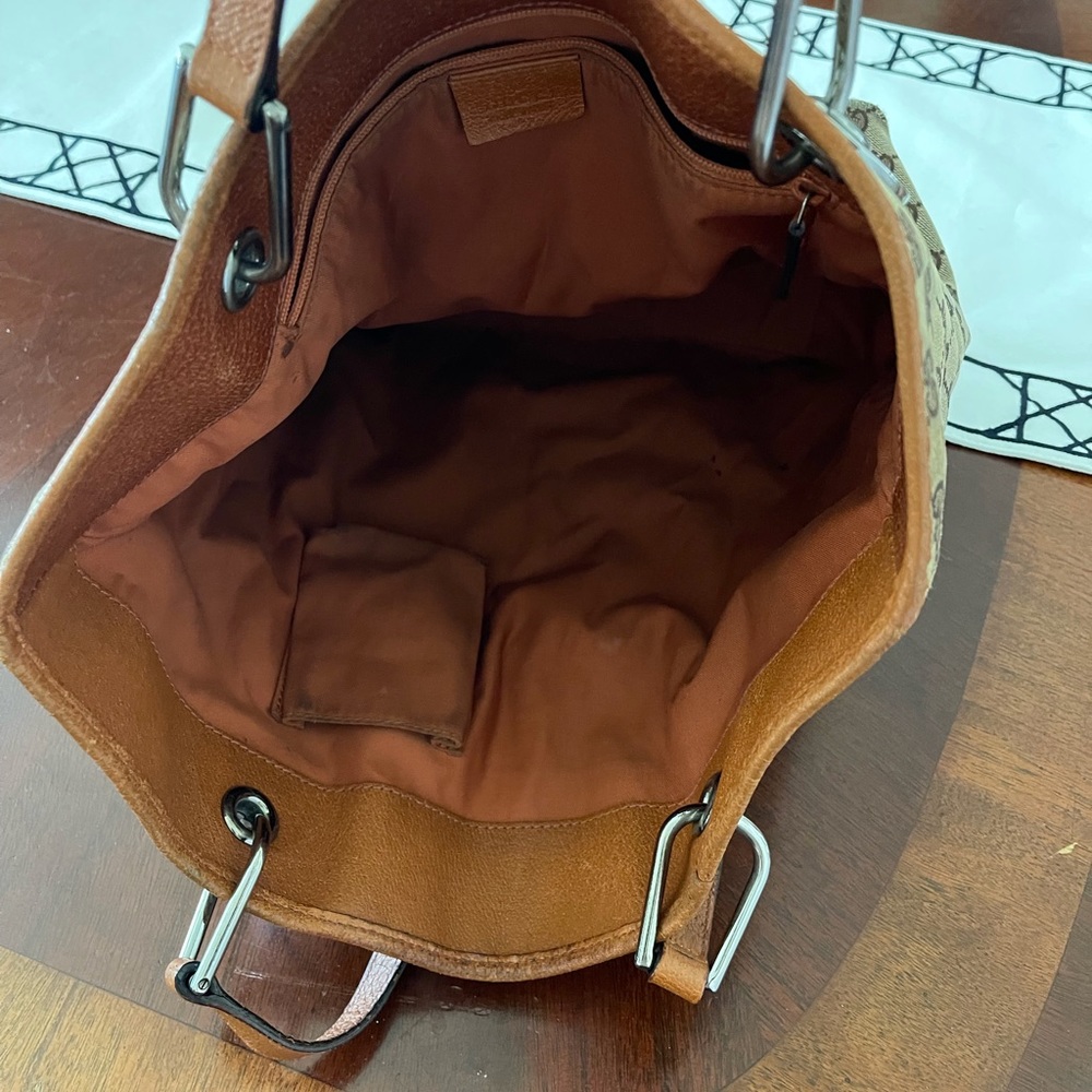 GUCCI Beige/light Brown  GG Canvas Tote bag - Picture 6 of 13